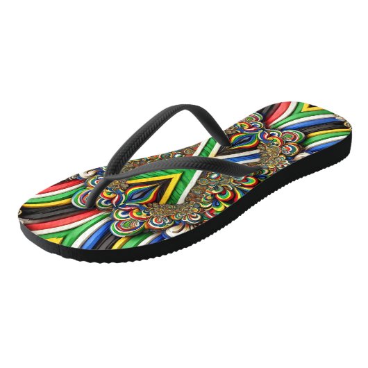 Volwassen slanke bandjes met Zuid-Afrikaanse kleur Teenslippers (Schuin)