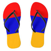 Volwassen slanke riemen met vlag van Armenië Teenslippers (Voetbed)