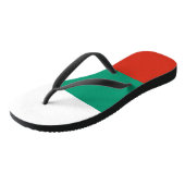 Volwassen slanke riemen met vlag van Bulgarije Teenslippers (Schuin)