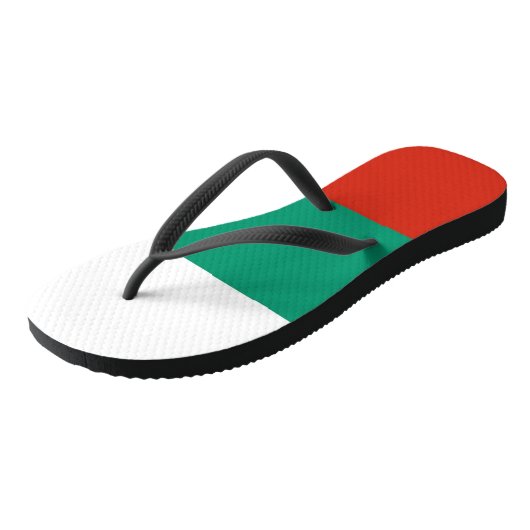 Volwassen slanke riemen met vlag van Bulgarije Teenslippers (Schuin)