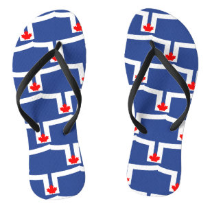 Volwassen slanke riemen met vlag van Toronto, Cana Teenslippers