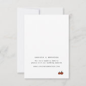 Volwassen slechts één gast | Kaart Pumpkins Weddin (Achterkant)