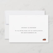 Volwassen slechts één gast | Kaart Pumpkins Weddin (Achterkant)