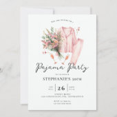 Volwassen Sleepover Party Wilde Bloemen 30e Verjaa Kaart (Voorkant)