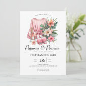 Volwassen Sleepover PJ Prosecco Tropical 30e verja Kaart (Staand voorkant)