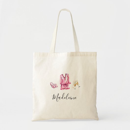 Volwassen Sleepover PJ Pyjama Party Aangepaste Naa Tote Bag (Voorkant)