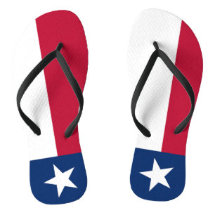 Volwassen slim-riemen met vlag van Texas, VS Teenslippers