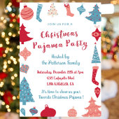 Volwassen sluimer party uitnodiging rood blauw