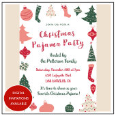 Volwassen sluimer party uitnodiging roze groen