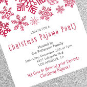 Volwassen Slumber party uitnodiging Glitter Sneeuw