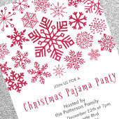 Volwassen Slumber party uitnodiging Glitter Sneeuw