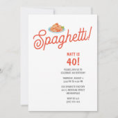 Volwassen Spaghetti Verjaardagsfeestje Kaart (Voorkant)