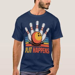 Volwassen Split Gebeurt Bowling- Tiener Bowler Tea T-shirt