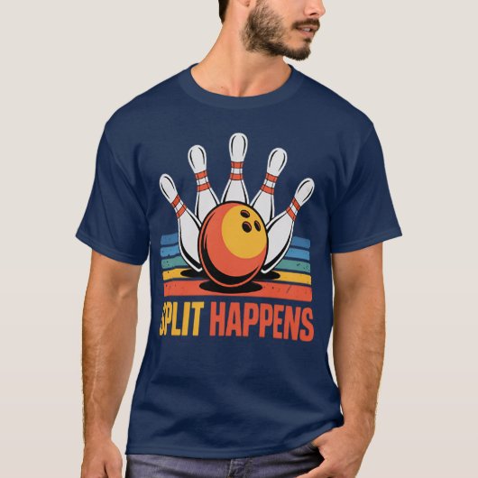 Volwassen Split Gebeurt Bowling- Tiener Bowler Tea T-shirt (Voorkant)