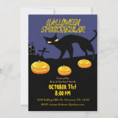 Volwassen Spooktacular Black Cat Halloween uitnodi Kaart (Voorkant)