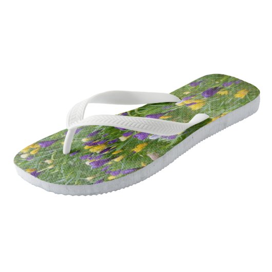 Volwassen Teenslippers, gele en Paarse kruisingen Teenslippers (Schuin)