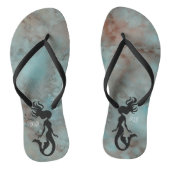 Volwassen Teenslippers"Inkblots Bluish Sinaasappel Teenslippers (Voetbed)