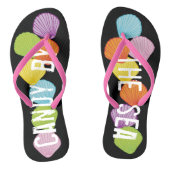 Volwassen Teenslippers "Kleurrijke schelpen bij de (Voetbed)