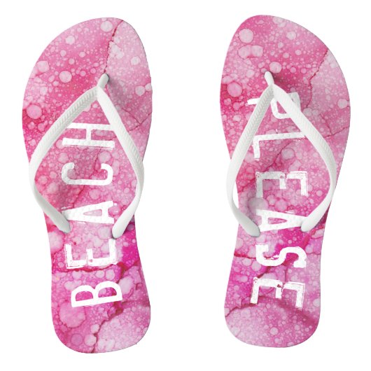 Volwassen Teenslippers "Roze/Beach Alsjeblieft" (Voetbed)