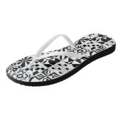 Volwassen Teenslippers, slanke bandjes zwart bedru Teenslippers (Schuin)