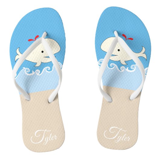 Volwassen Teenslippers "Whale, Whale, Whale!" (Voetbed)