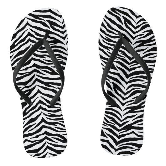 Volwassen Teenslippers-Zebra afdrukken Teenslippers (Voetbed)