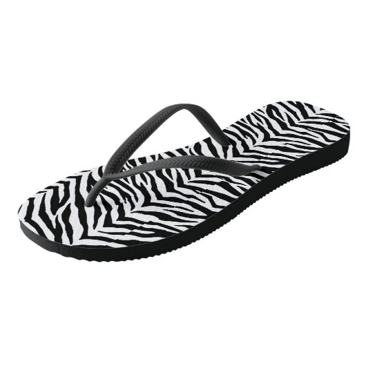 Volwassen Teenslippers-Zebra afdrukken Teenslippers (Schuin)