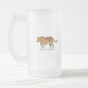 Volwassen tijger matglas bierpul
