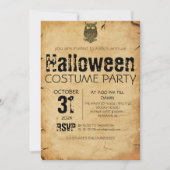 Volwassen Uil Gothic Halloween Kostuumfeest Kaart (Voorkant)