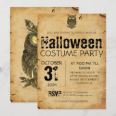 Volwassen Uil Gothic Halloween Kostuumfeest Kaart (Voorkant / Achterkant)