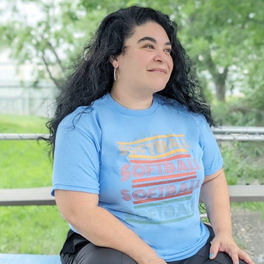 VOLWASSEN UNISEX Retro Softbal T-shirts