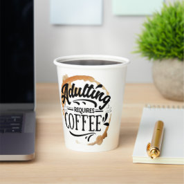 VOLWASSEN VEREIST KOFFIE - KOFFIE LOVE PAPIEREN BEKERS