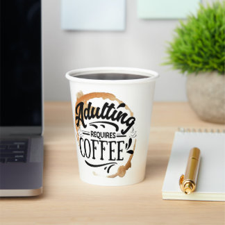 VOLWASSEN VEREIST KOFFIE - KOFFIE LOVE PAPIEREN BEKERS