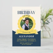 Volwassen verjaardag 16e verjaardag uitnodiging Mo (Staand voorkant)