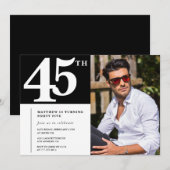 Volwassen verjaardag 45e verjaardag uitnodiging Ch (Voorkant / Achterkant)