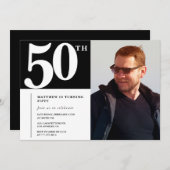 Volwassen verjaardag 50e verjaardag uitnodiging Ch (Voorkant / Achterkant)