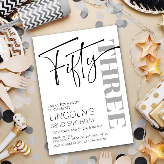 Volwassen verjaardag 51 52 53 54 55 56 57 58 59 kaart