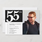 Volwassen verjaardag 55e verjaardag uitnodiging Ch (Voorkant)
