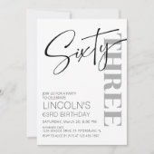 Volwassen verjaardag 61 62 63 64 65 66 67 68 69 kaart (Voorkant)