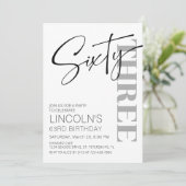 Volwassen verjaardag 61 62 63 64 65 66 67 68 69 kaart (Staand voorkant)