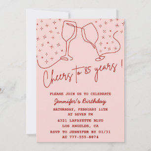 Volwassen verjaardag 85e verjaardag uitnodiging ha