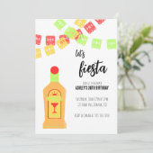 Volwassen verjaardag Fiesta Uitnodiging (Staand voorkant)