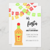 Volwassen verjaardag Fiesta Uitnodiging (Voorkant / Achterkant)