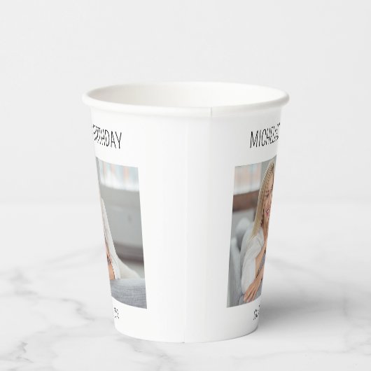 Volwassen Verjaardag Naam Foto Partij Favor Papieren Bekers (Rechts)