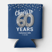 Volwassen Verjaardag Proost op 60 jaar Blikjeskoeler (Voorkant)