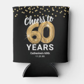 Volwassen Verjaardag Proost op 60 jaar Blikjeskoeler (Voorkant)