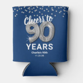 Volwassen Verjaardag Proost op 90 jaar Blikjeskoeler (Voorkant)