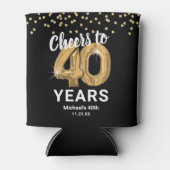 Volwassen Verjaardag Proost tot 40 jaar Blikjeskoeler (Voorkant)