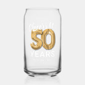 Volwassen Verjaardag Proost tot 50 jaar Blikvorm Glas (Voorkant)