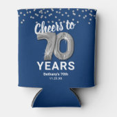 Volwassen Verjaardag Proost tot 70 jaar Blikjeskoeler (Voorkant)